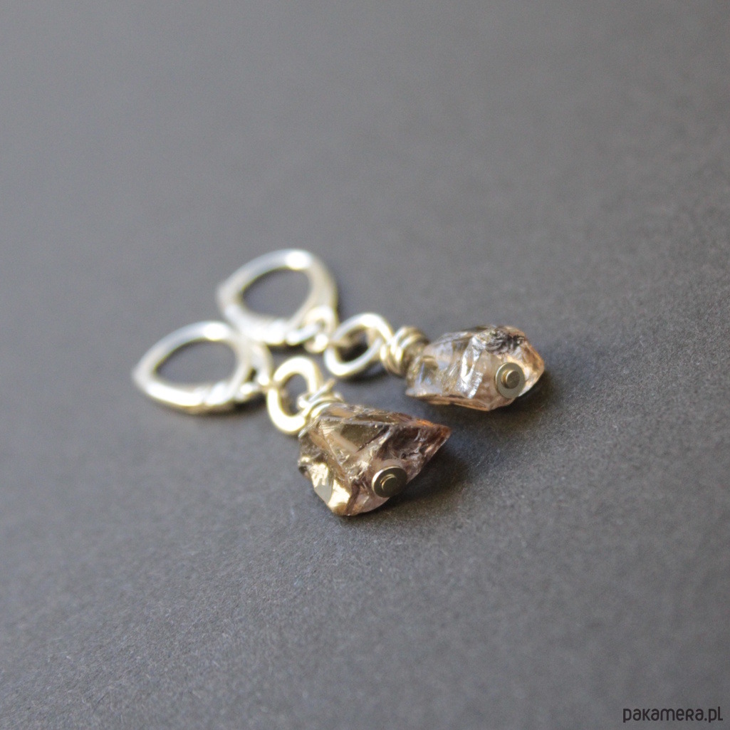 kolczyki z kamieniami Kolczyki z dymnym kwarcem 2