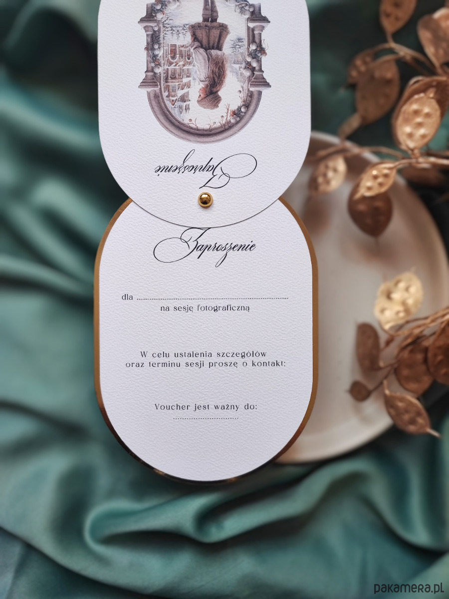 kartki scrapbooking Voucher na sesję zdjęciową 5szt różne wzory 1