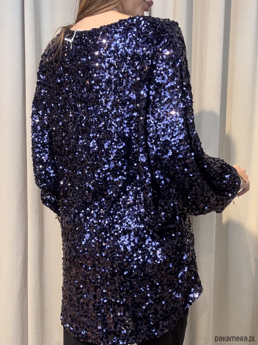 bluzki z długim rękawem damskie Bluzka cekinowa Marina 4