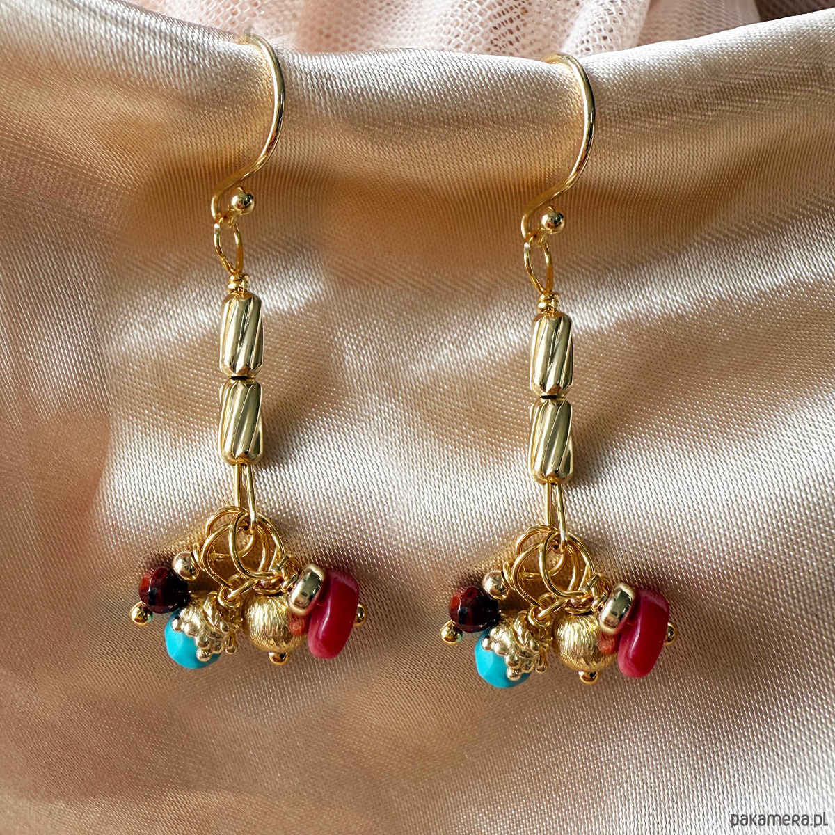 komplet biżuterii TRISKELIA  komplet bizuterii, NASZYJNIK I KOLCZYKI, kamienie naturalne 1