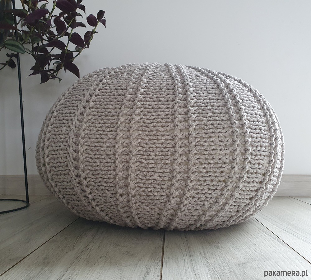 pufy do siedzenia Dziergany puf, puf, pufa, pufa na drutach 2