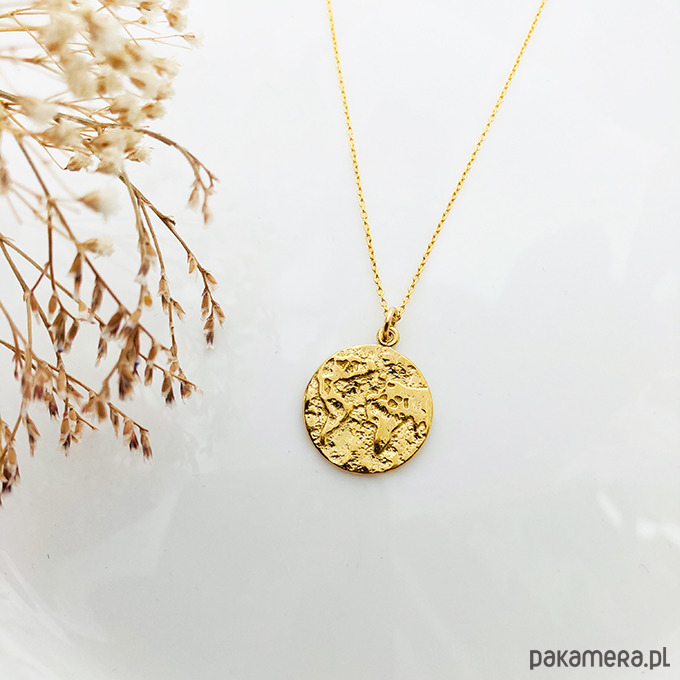 Naszyjnik Mapa Świata z kompasem, prezent 3566839 - Pakamera.pl