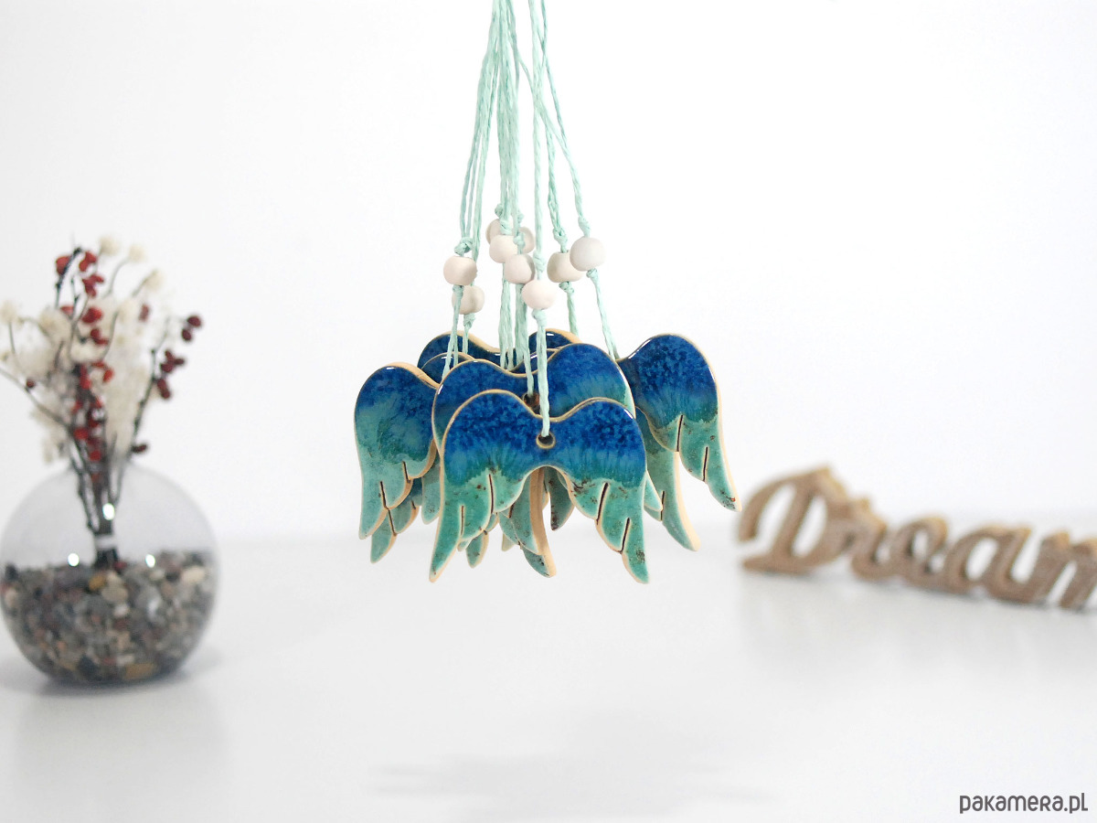 ozdoby choinkowe Skrzydła anioła - ceramiczne ozdoby choinkowe 5