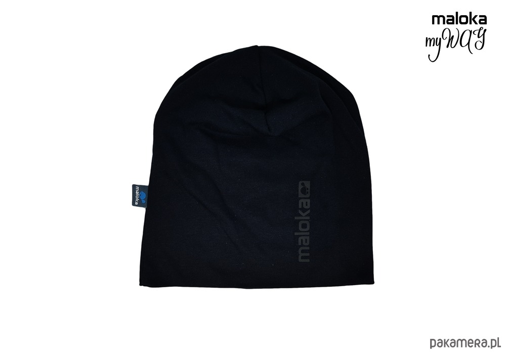 czapki damskie Czapka bawełniana czarna 1