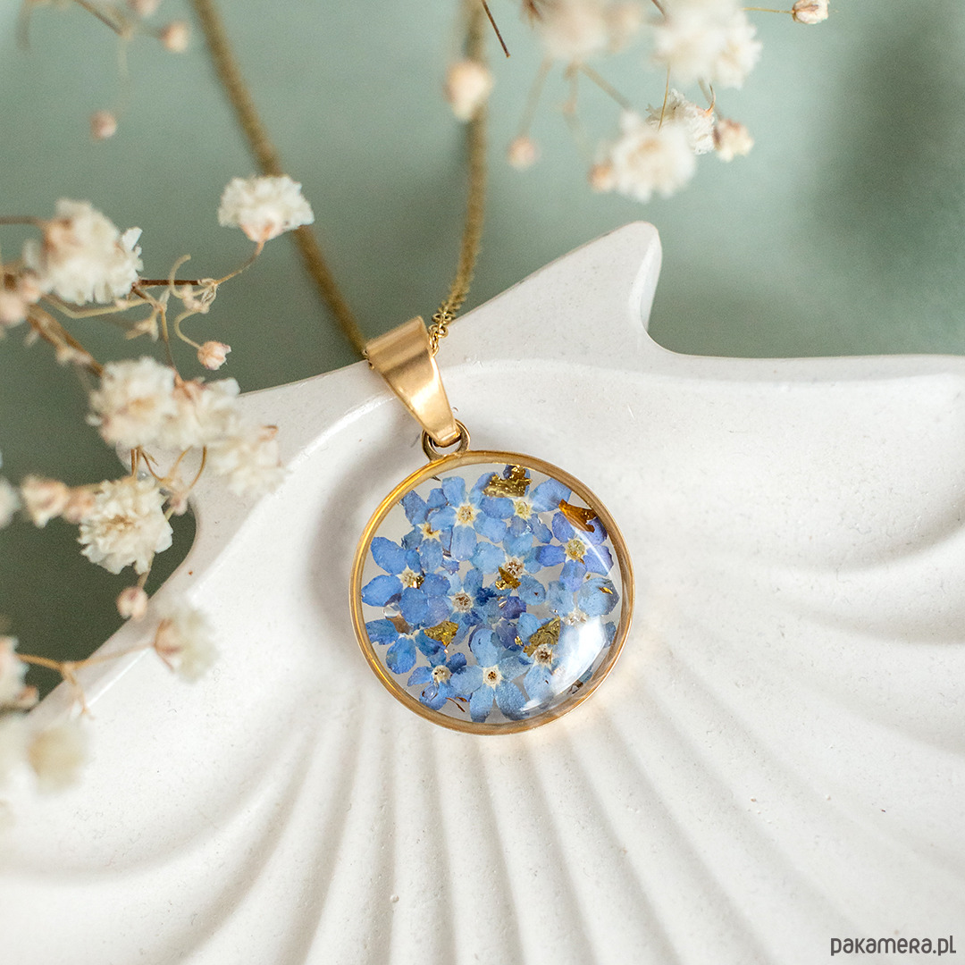 wisiory Wisiorek z niezapominajkami 1