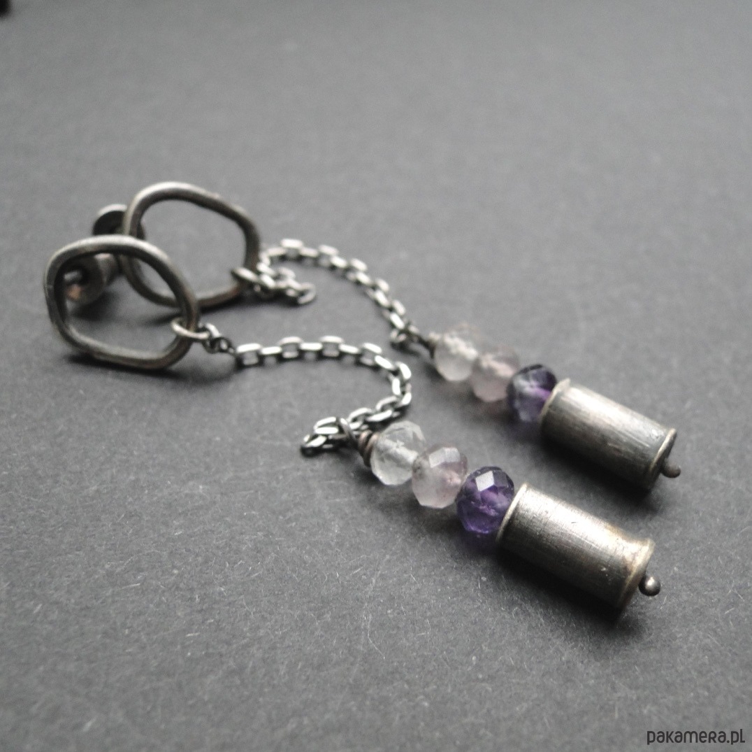 kolczyki srebrne Kolczyki srebrne  Fluoryt- Long 3