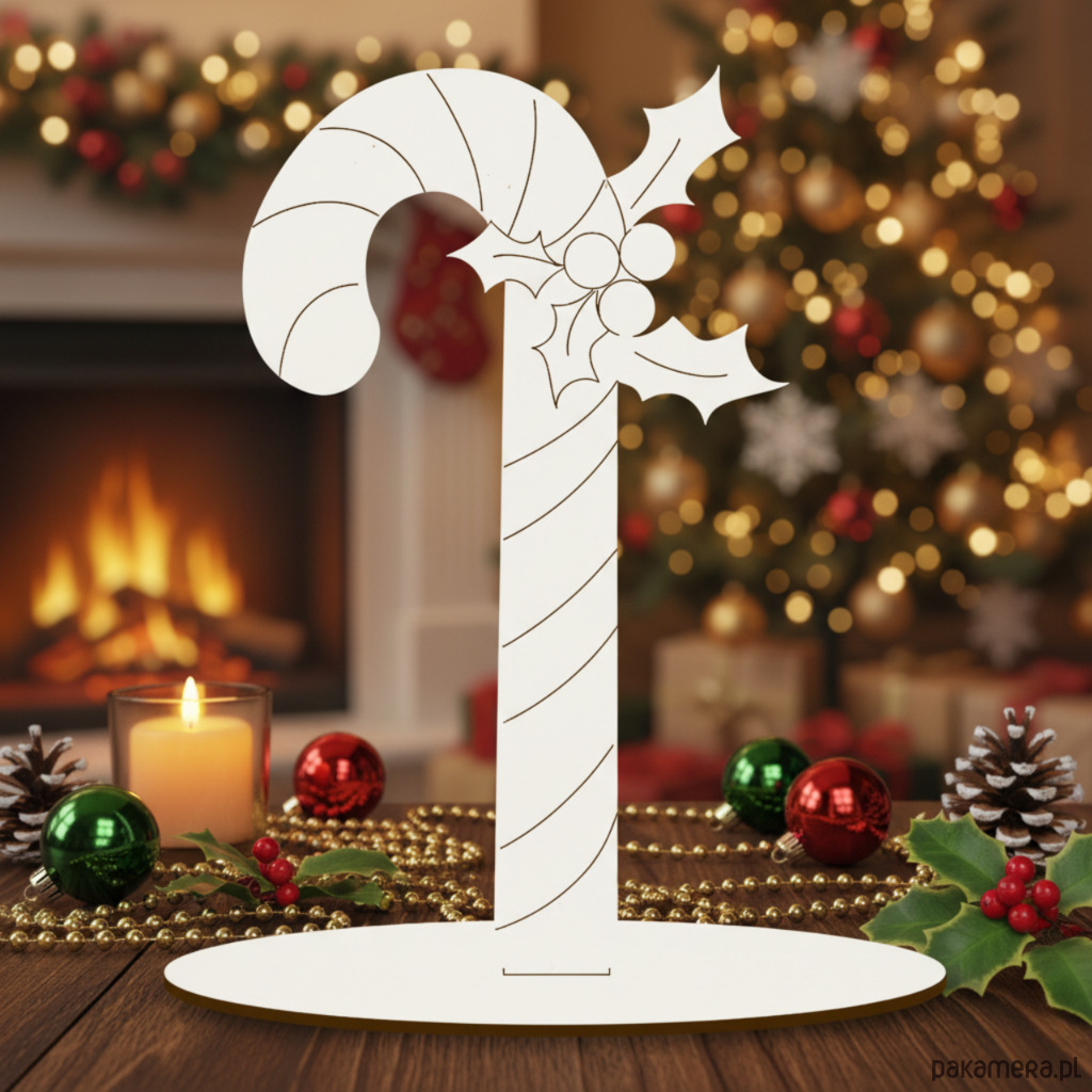 dekoracje świąteczne Dekoracja Drewniana Dekor Świąteczny na Podstawce dla Dzieci do Malowania 1