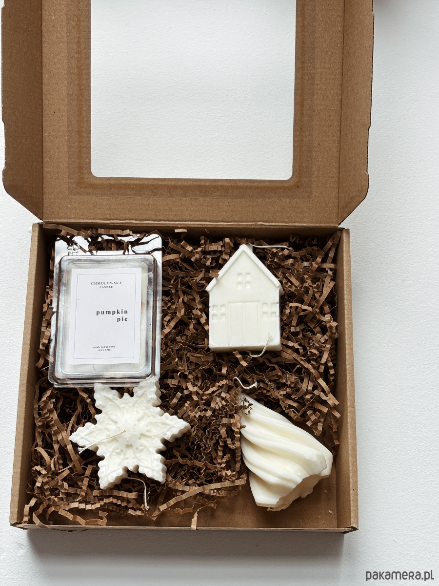 świeczniki i świece Zestaw prezentowy świec i wosku do kominka 2