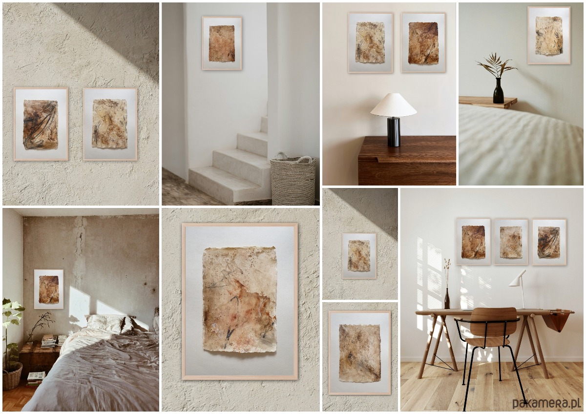 obrazy Abstrakcja wabi sabi nr 09, pigmenty ziemne, akryl 7