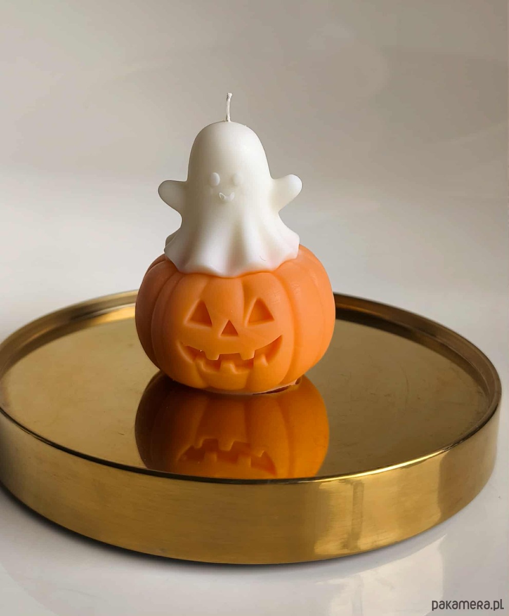 świeczniki i świece Świeca sojowa duch halloween na dyni SOYLO 1