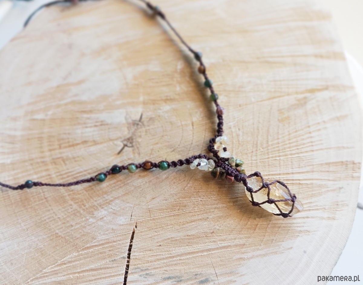 naszyjniki - inne Naszyjnik z cytrynem 4