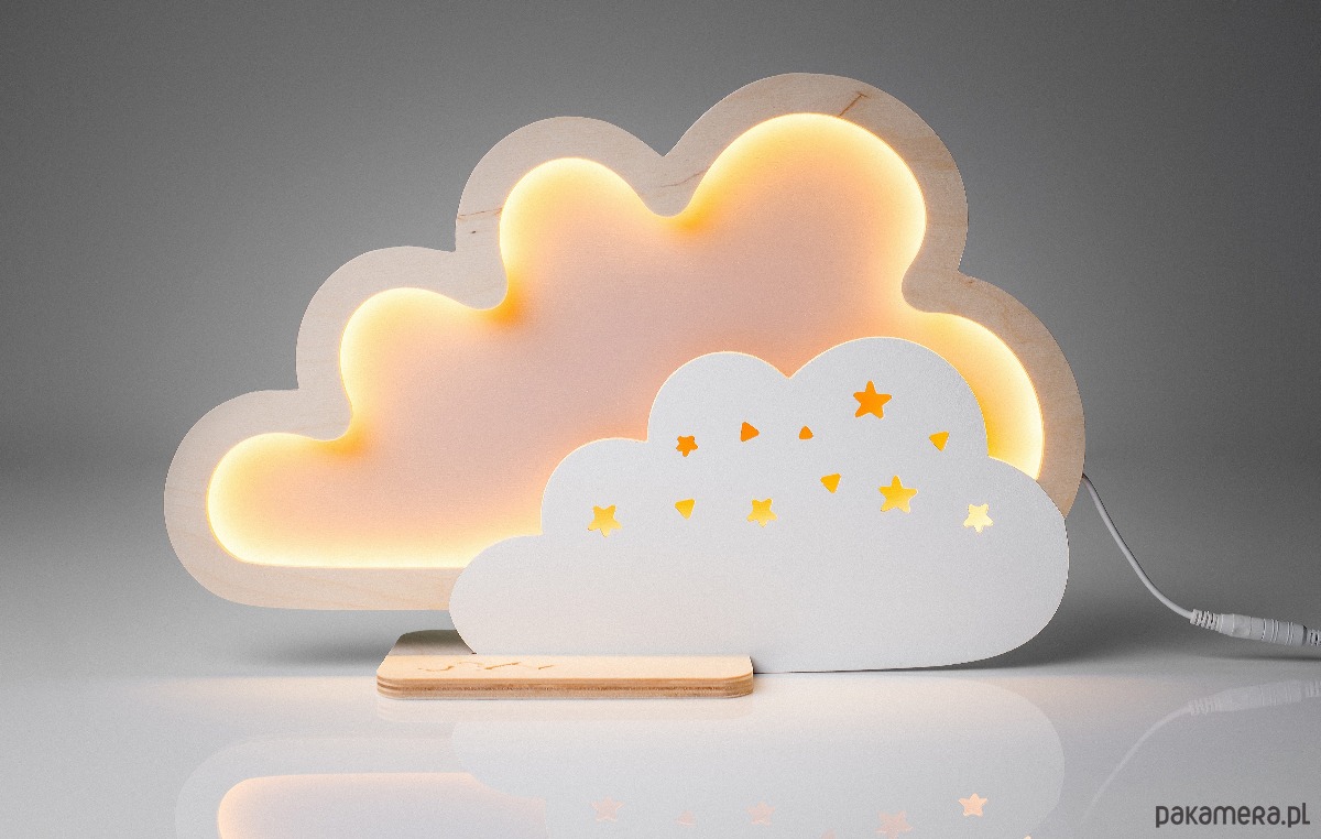 lampy do pokoju dziecka Lampka ścienna Unky - CHMURKA różowa 1