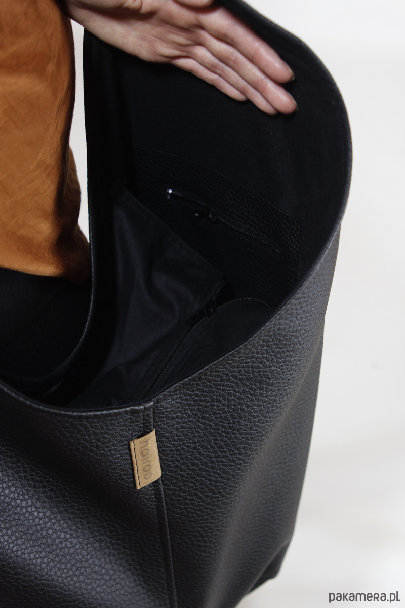 torby XXL Long Boogi Bag czarna teksturowana / hobo 7