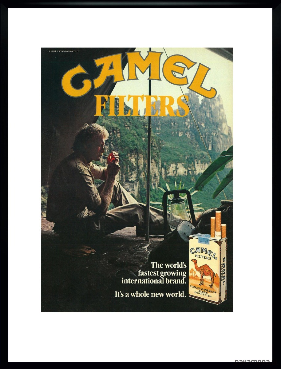 plakaty Plakat Reklamowy Camel Filters z 1985 r  1