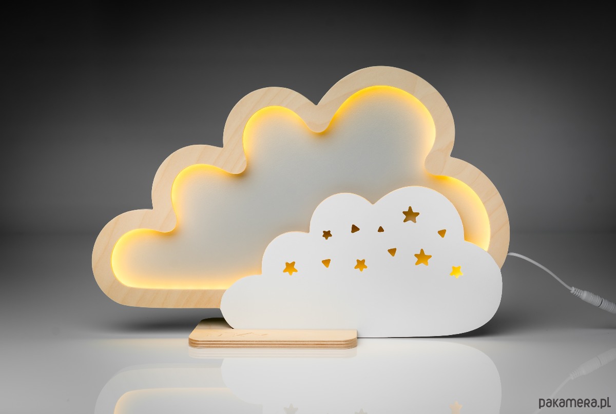 lampy do pokoju dziecka Lampka ścienna Unky - CHMURKA szara 2