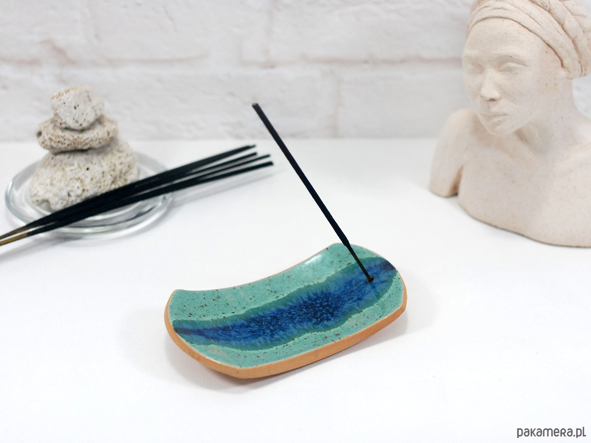 Podstawki pod kadzidełka Ceramiczna podstawka na kadzidełko - rzeka 3