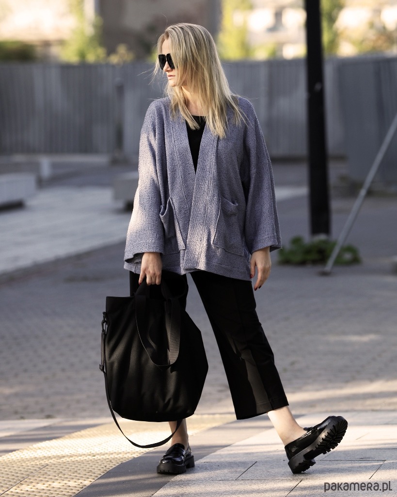 spodnie materiałowe damskie Tola - Dzianinowe spodnie culotte o długości 7/8 4