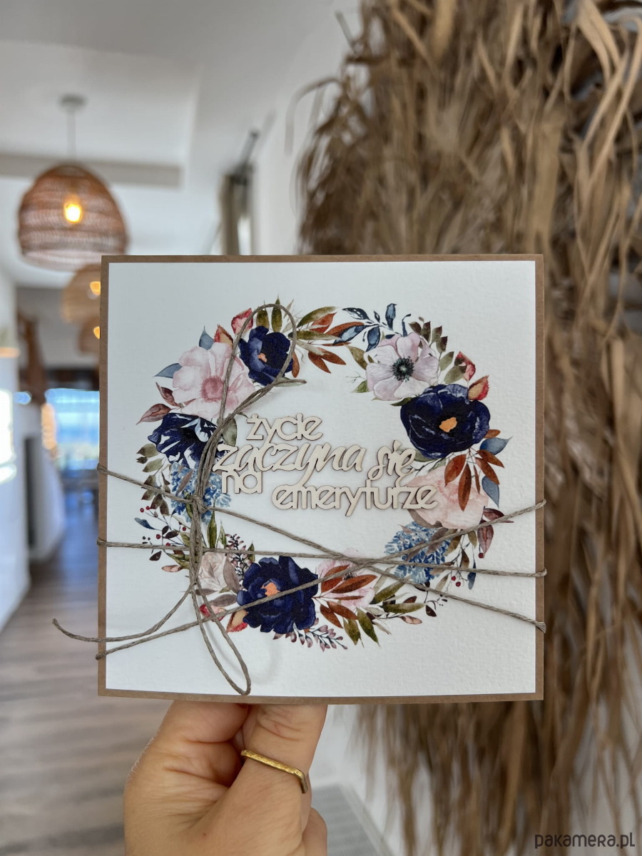 kartki scrapbooking Kartka ręcznie robiona z okazji przejścia na emeryturę 3