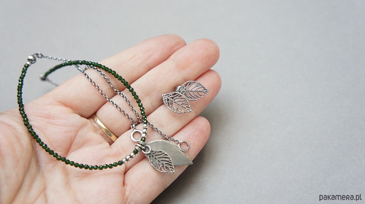 kolczyki wire wrapping Listki brzozy vol. 2  -sztyfty 2