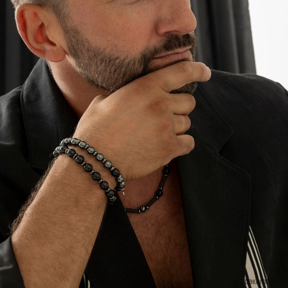 biżuteria męska Męska bransoletka zodiakalna - Wodnik - Siła i ochrona I 1