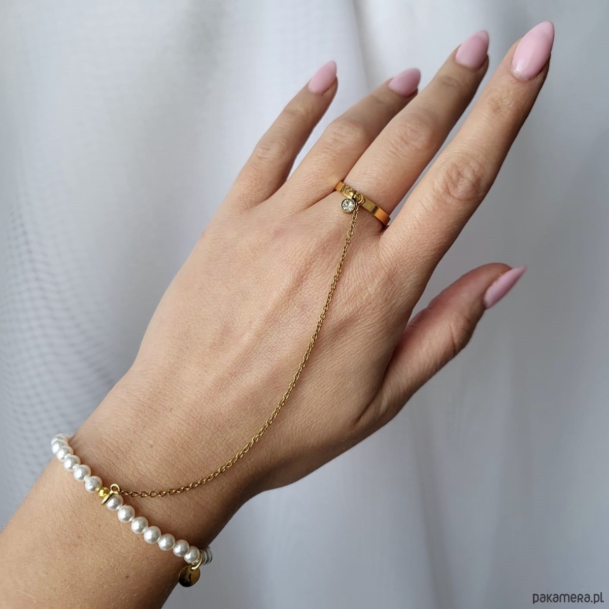 bransoletki z kamieni naturalnych Bransoletka z pierścionkiem perły Luxury Me 4