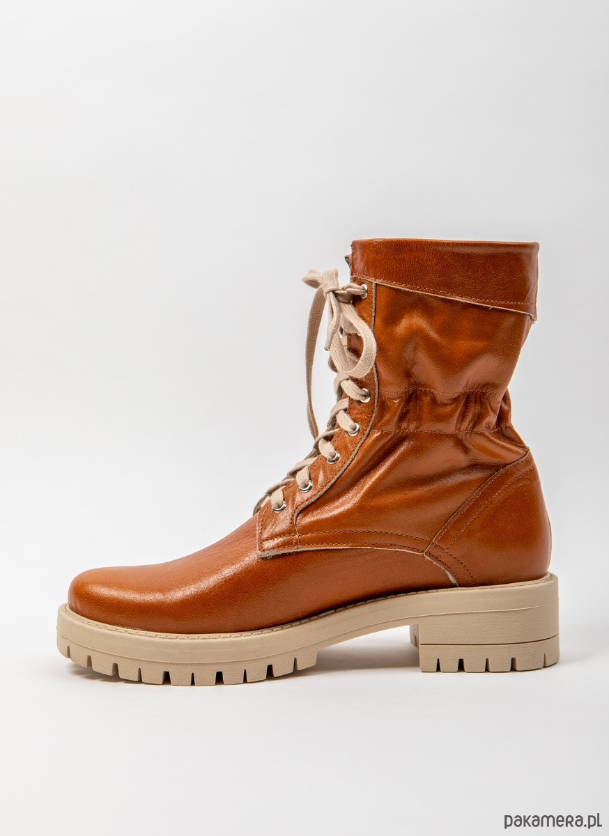 botki damskie BOTKI  WORKERY MODEL 421 KOLOR RUDY RETRO 2