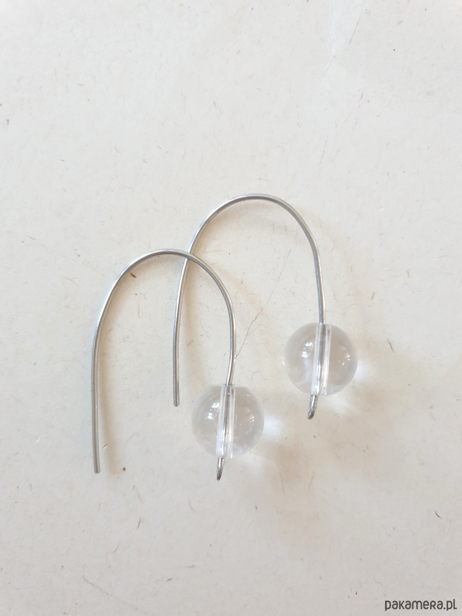 kolczyki z kamieniami Kolczyki ROOTS kryształ górski 1