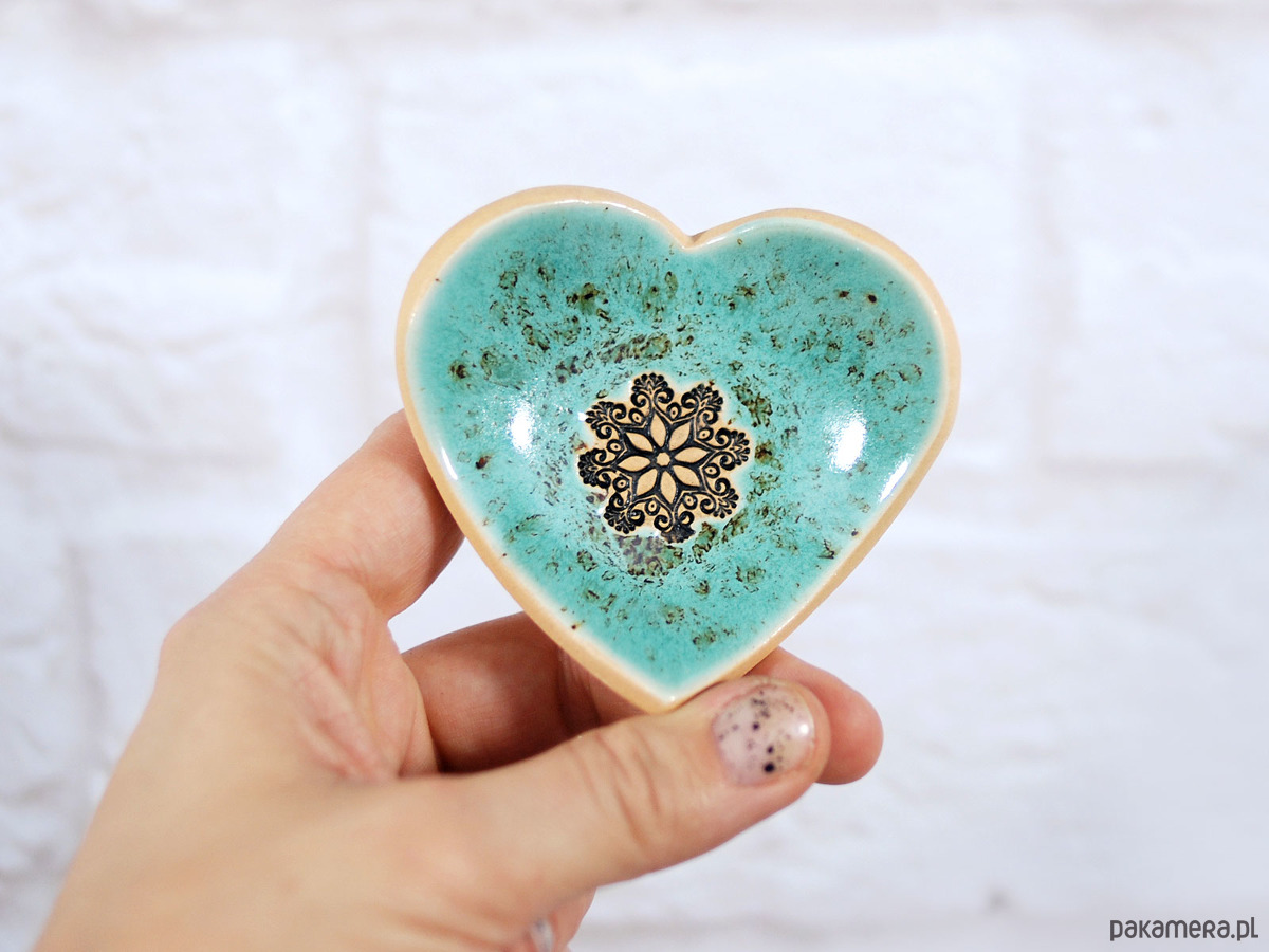 pojemniki na biżuterię Ceramiczna miseczka na biżuterię - boho 1