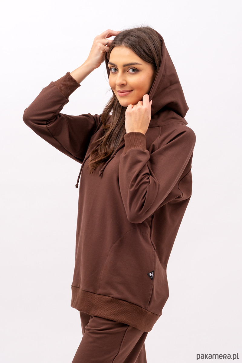bluza z kapturem damska Bluza z kapturem  ,,SEHER" czekolada 1