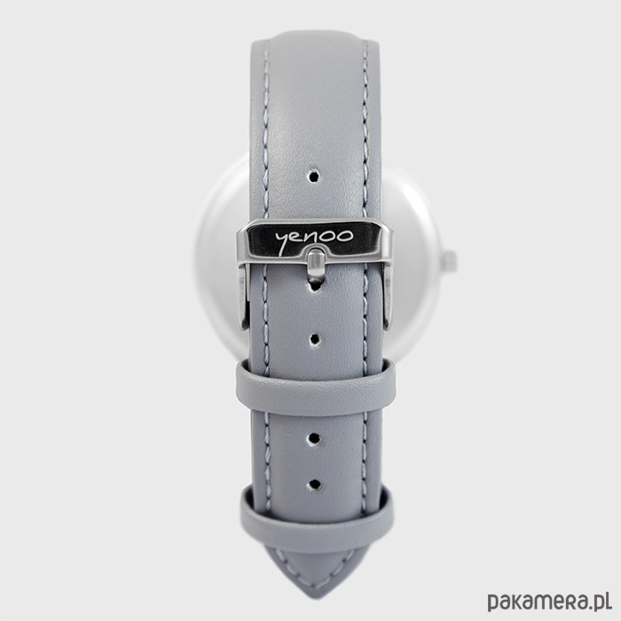 zegarki damskie Zegarek - Zając - skóra, szary 1