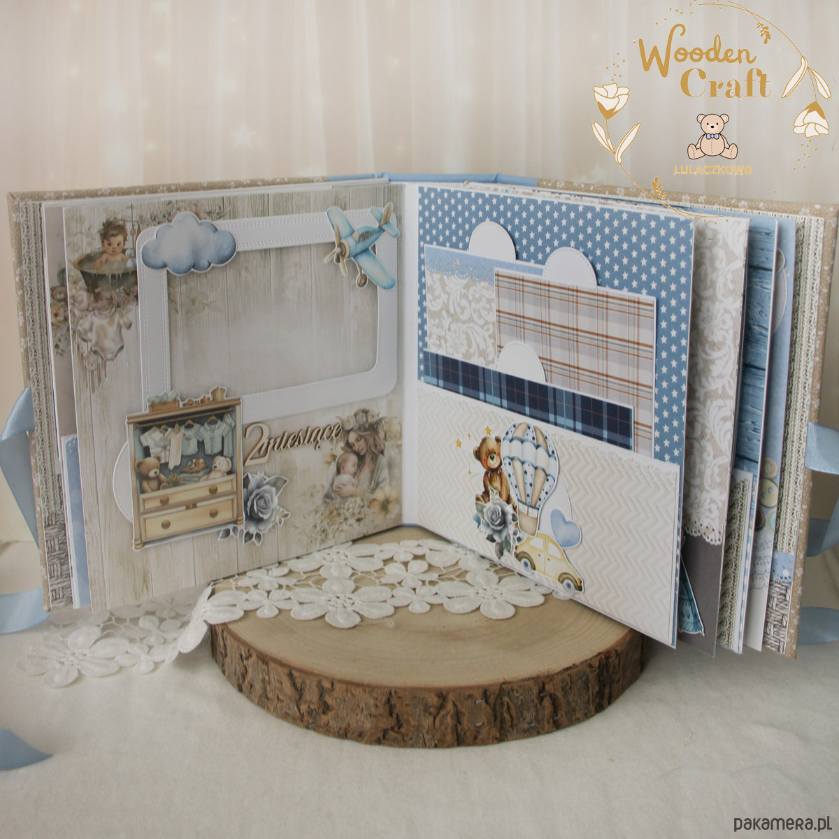 notatniki i albumy Album dziecięcy na chrzest, roczek, narodziny "Boy's Little World"GOTOWY 6