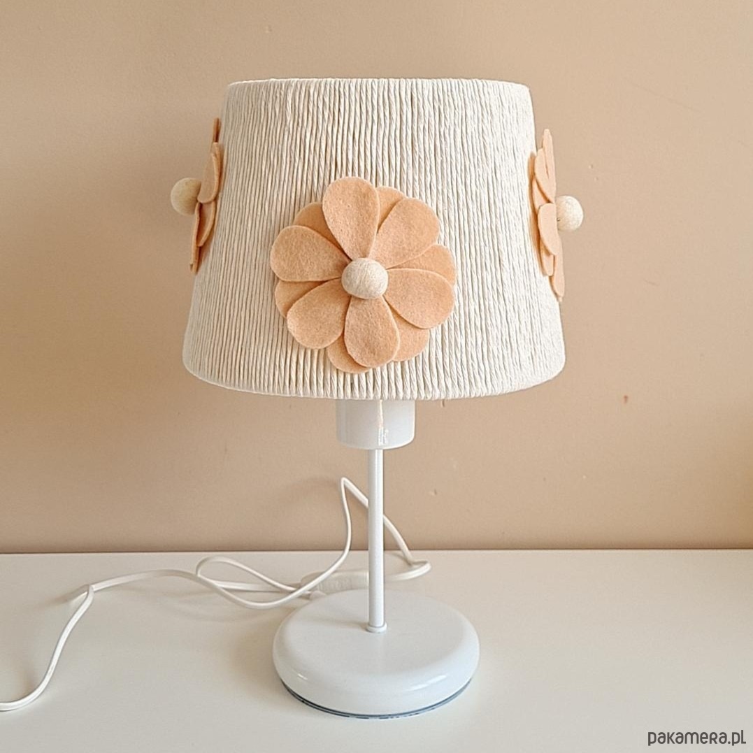 lampy do pokoju dziecka Klosz do lampki nocnej "Kwiaty nude" 1