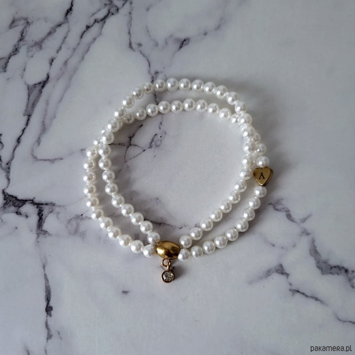 bransoletki z kamieni naturalnych Bransoletka podwójna perełki Luxe Me 3