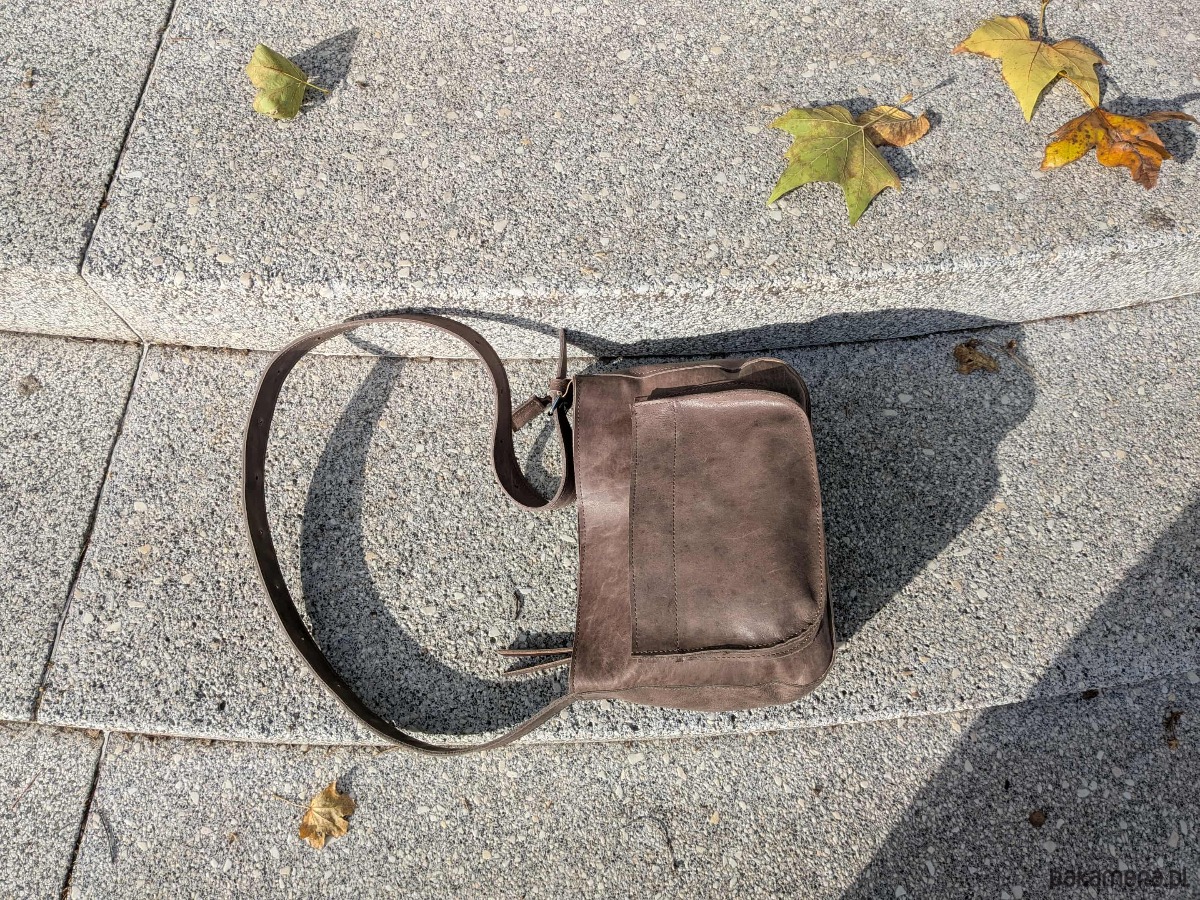 torby na ramię Brązowa kakaowa skórzana torebka listonoszka 2