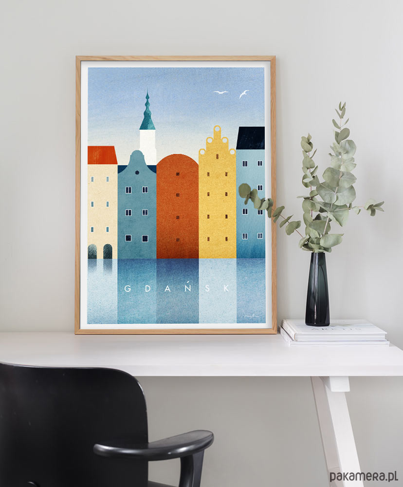 plakaty Gdańsk - kolorowe kamienice - plakat 50x70 cm 2