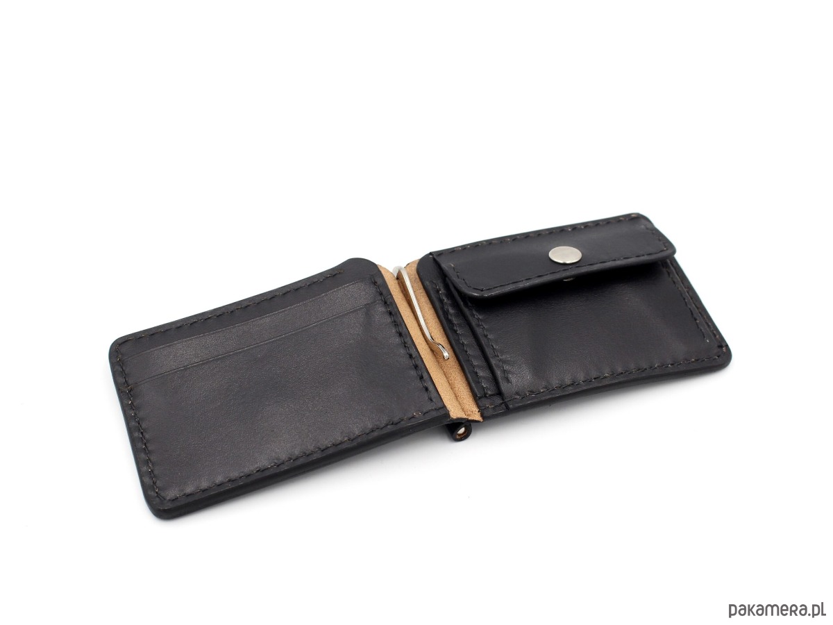portfele męskie Portfel skórzany z klipsem 6