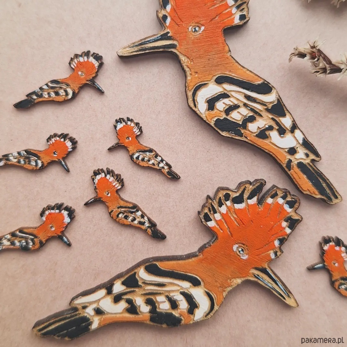 kolczyki drewniane Drweniane dudki 1