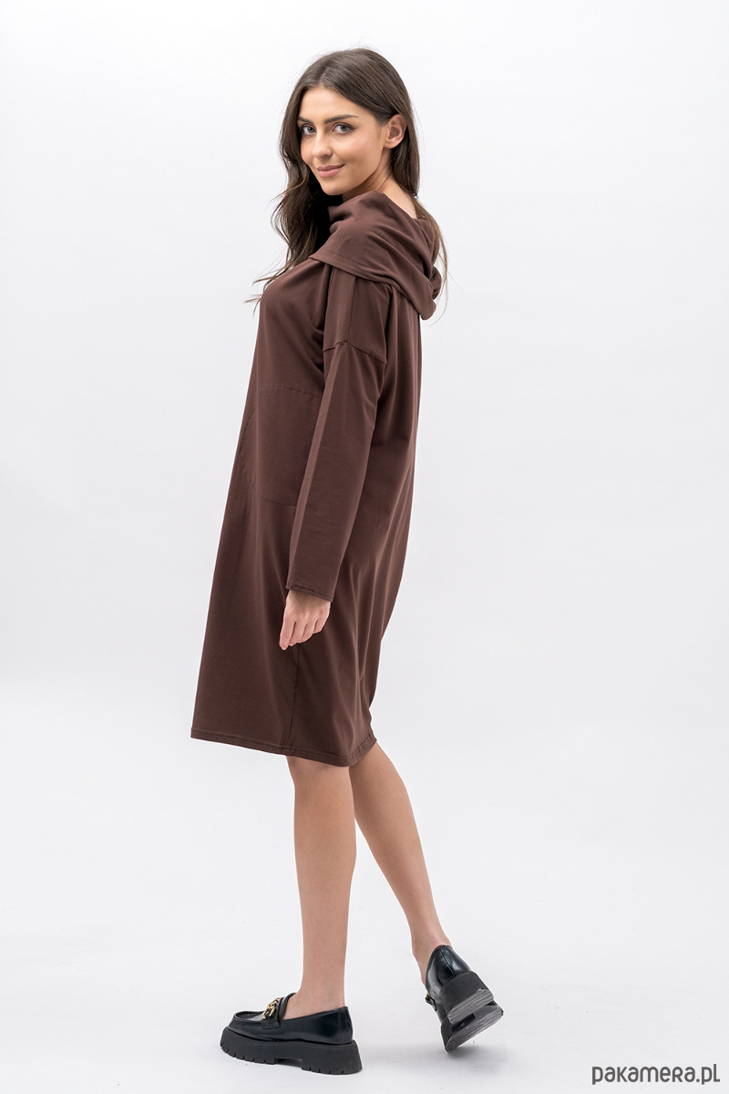 sukienki midi damskie Sukienka ,,NANA" czekolada 1