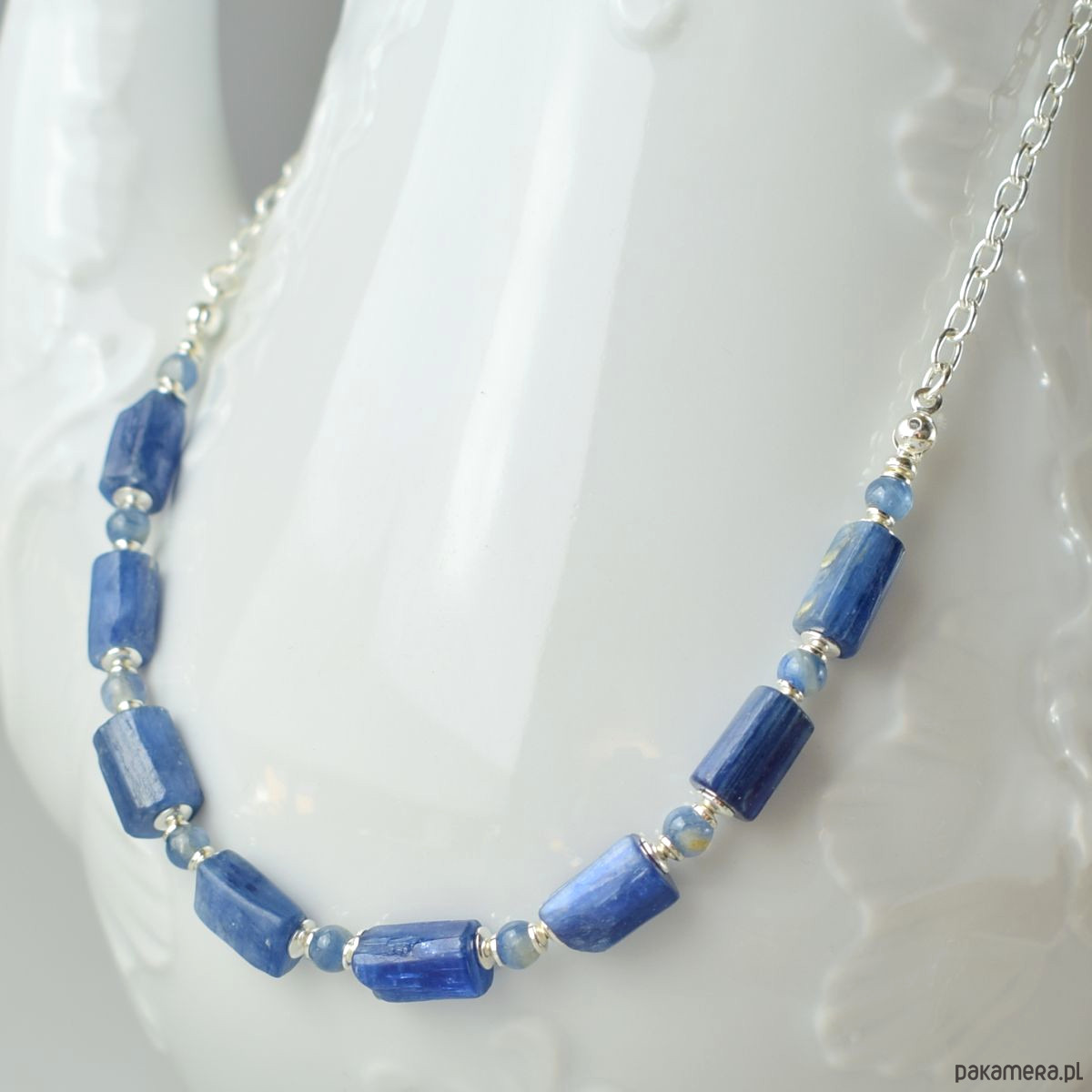 srebrne naszyjniki Kianit klasycznie  - srebrny naszyjnik 2