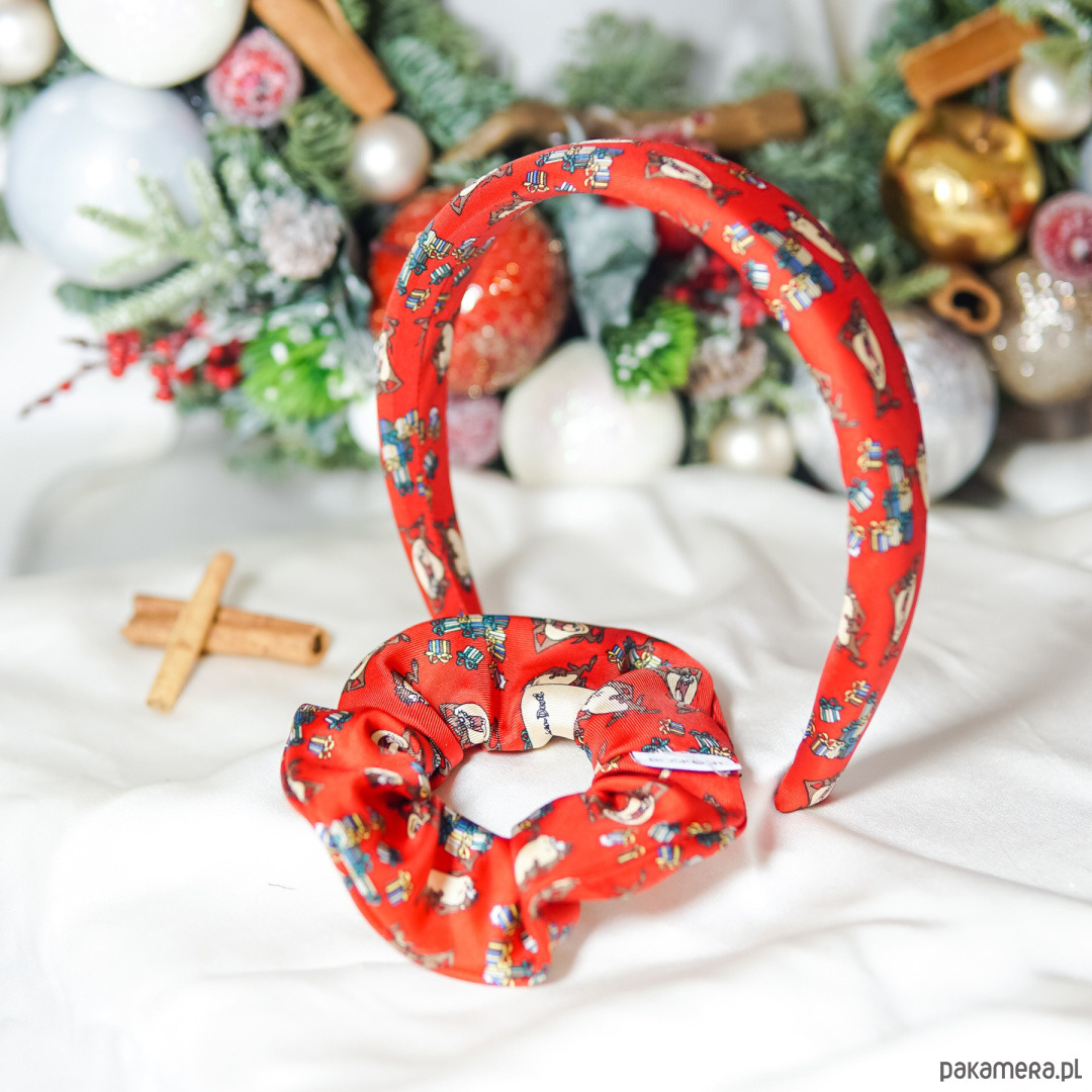 opaski do włosów Opaska z jedwabnego krawata diabeł tasmański 2