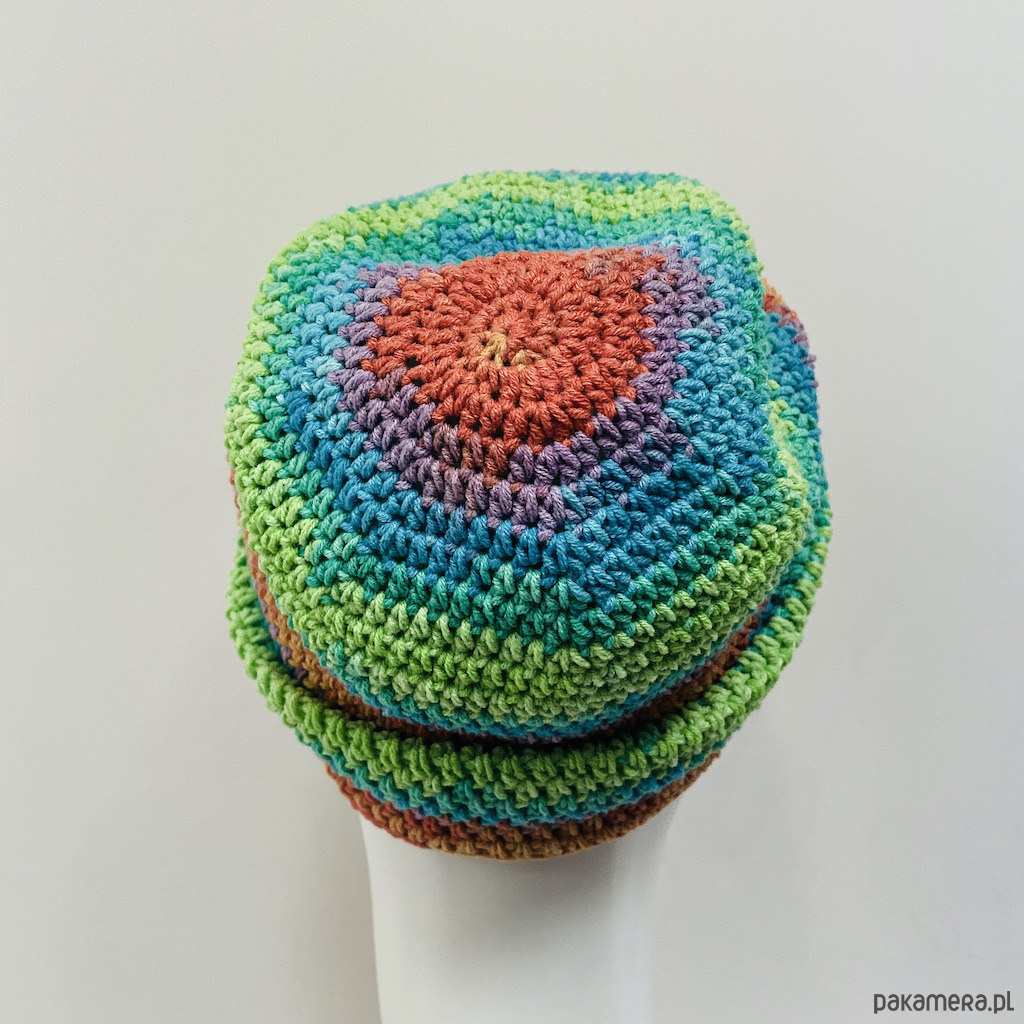 czapki damskie Kolorowa czapka całoroczna przejściowa cienka all season S/M 4