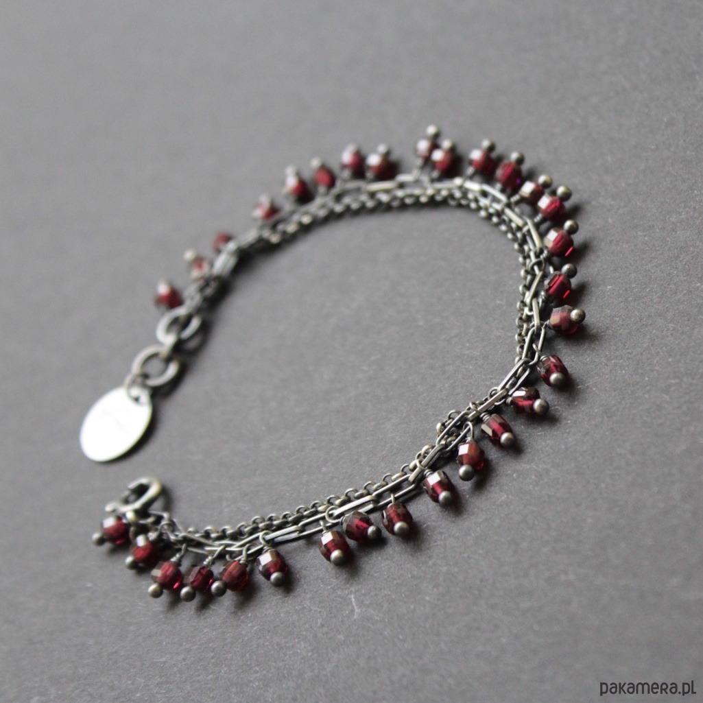 bransoletki z kamieni naturalnych Bransoletka Granatka 5