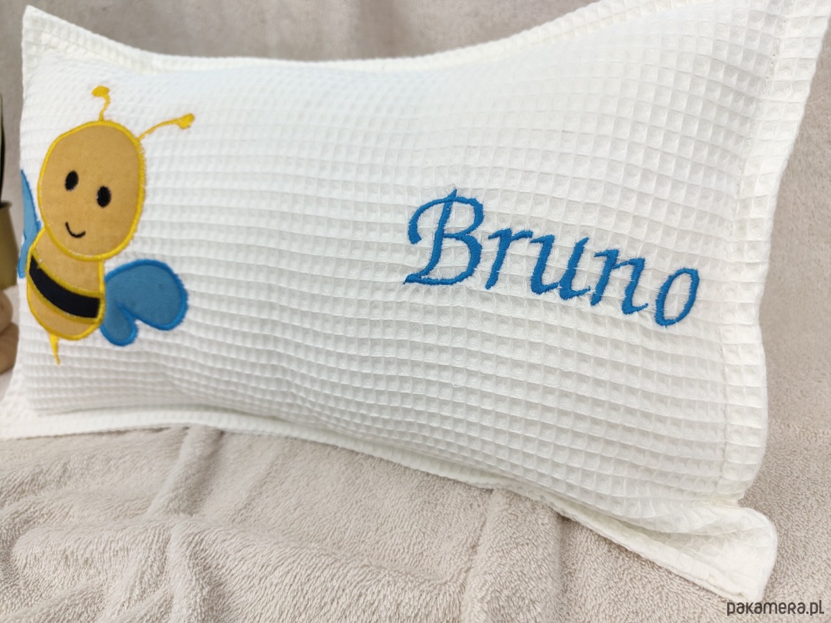 poduszki do pokoju dziecka Personalizowany prezent dla dziecka - imienna poduszka z pszczółką 2
