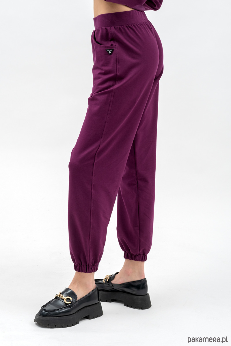 spodnie dresowe damskie Dresowe spodnie damskie ,,SEHER" bakłażan 1