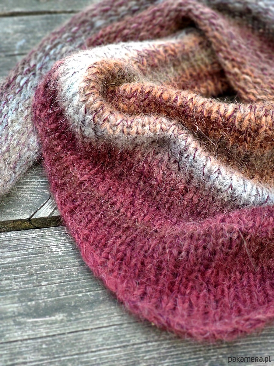 szale damskie Jesienny puchacz / chustka 2