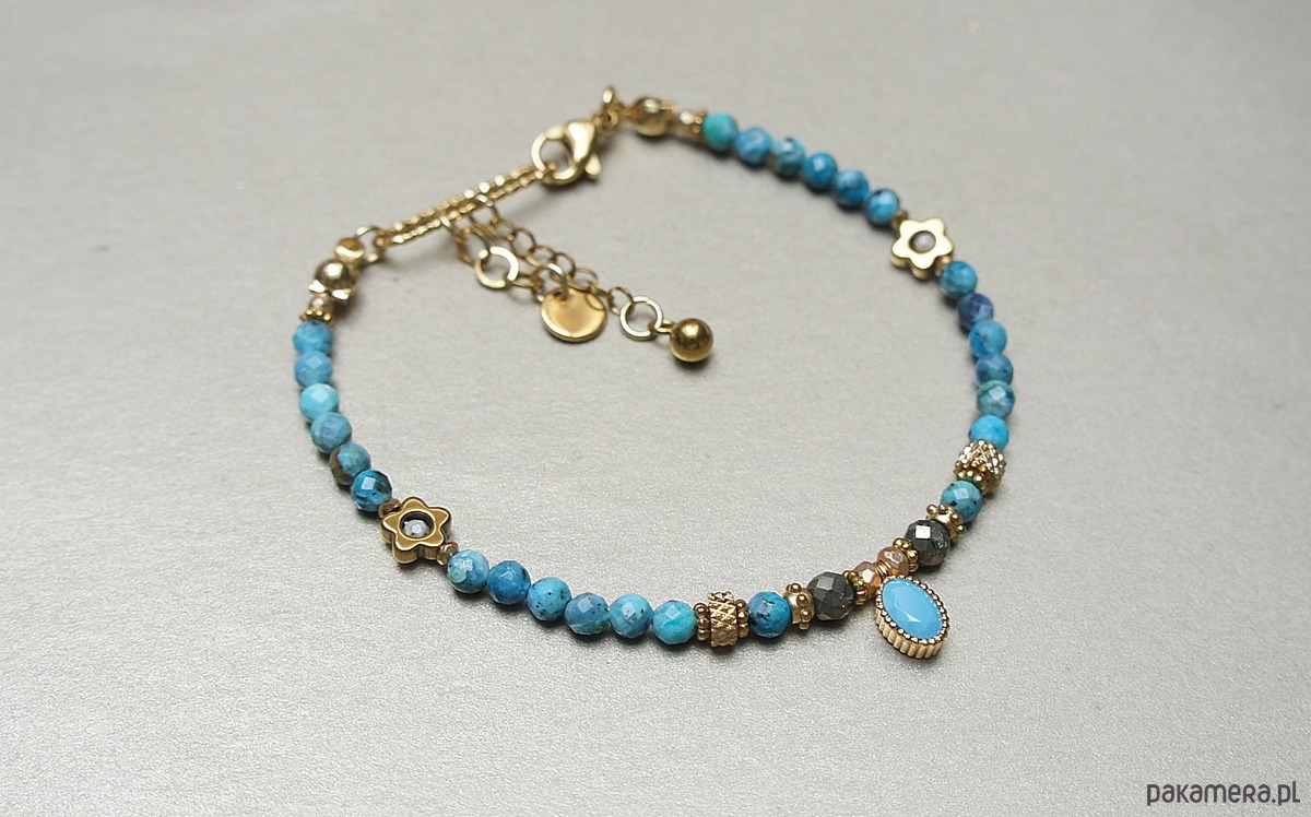 bransoletki z kamieni naturalnych Opal niebieski  /29.10.25/ bransoletka -  Szlachetna kolekcja 3