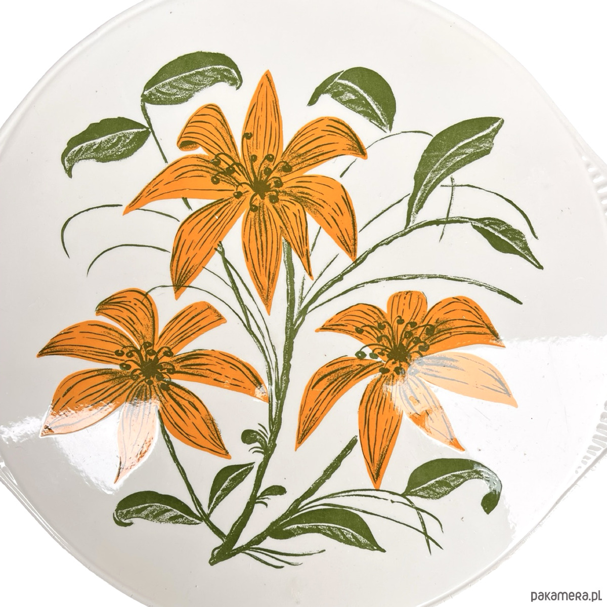 patery i talerze Patera Edelkeramik Grünstadt motyw kwiatowy Niemcy lata 60. Mid Century Modern 2