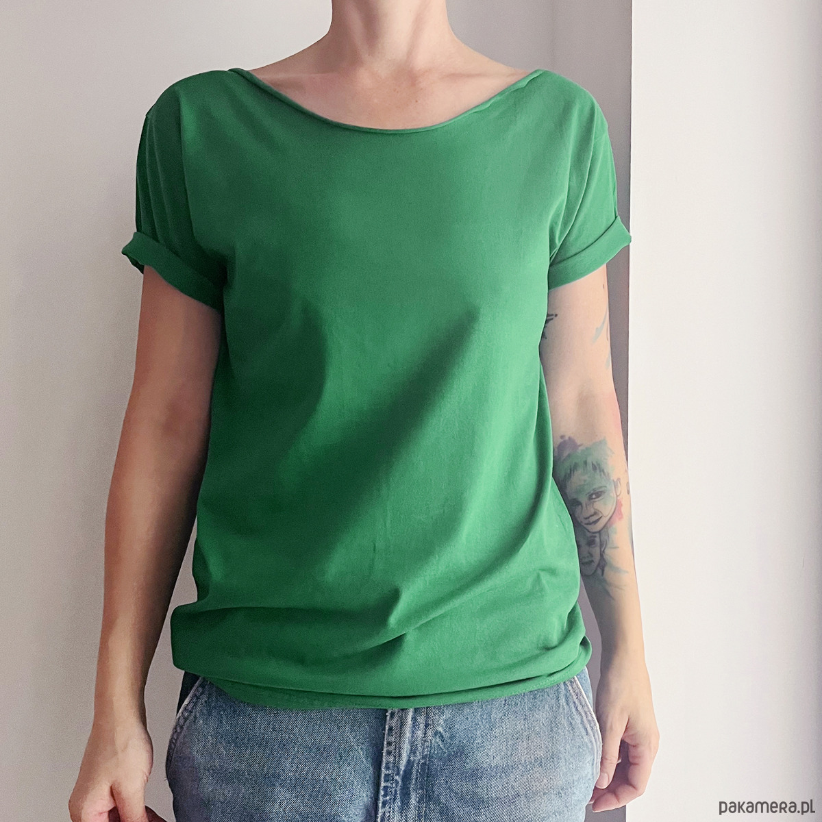 t-shirt damskie Trawa Oversize 1