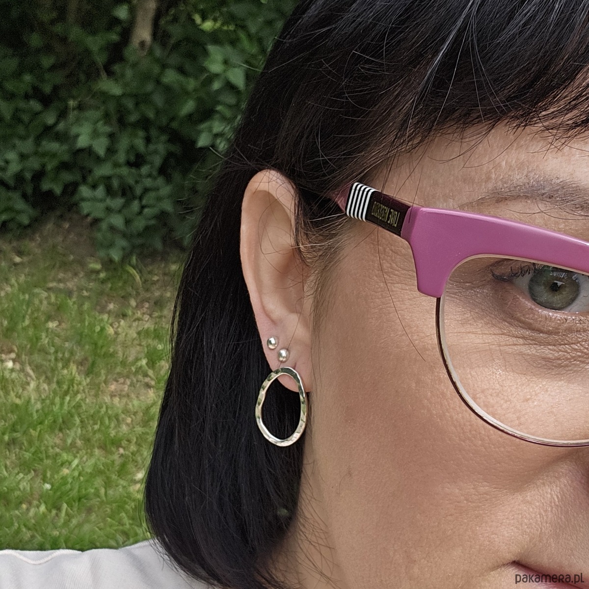 kolczyki srebrne Kolczyki małe srebrne czarne Fale o nieregularnym kształcie 3