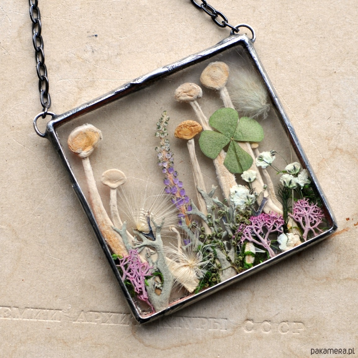 Ozdoby na ścianę Urocza łączka - dekor z grzybkami 2